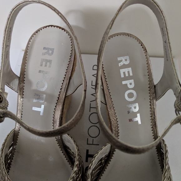 Report Metallic Pewter Wedgge Sandal - Picture 6 of 8